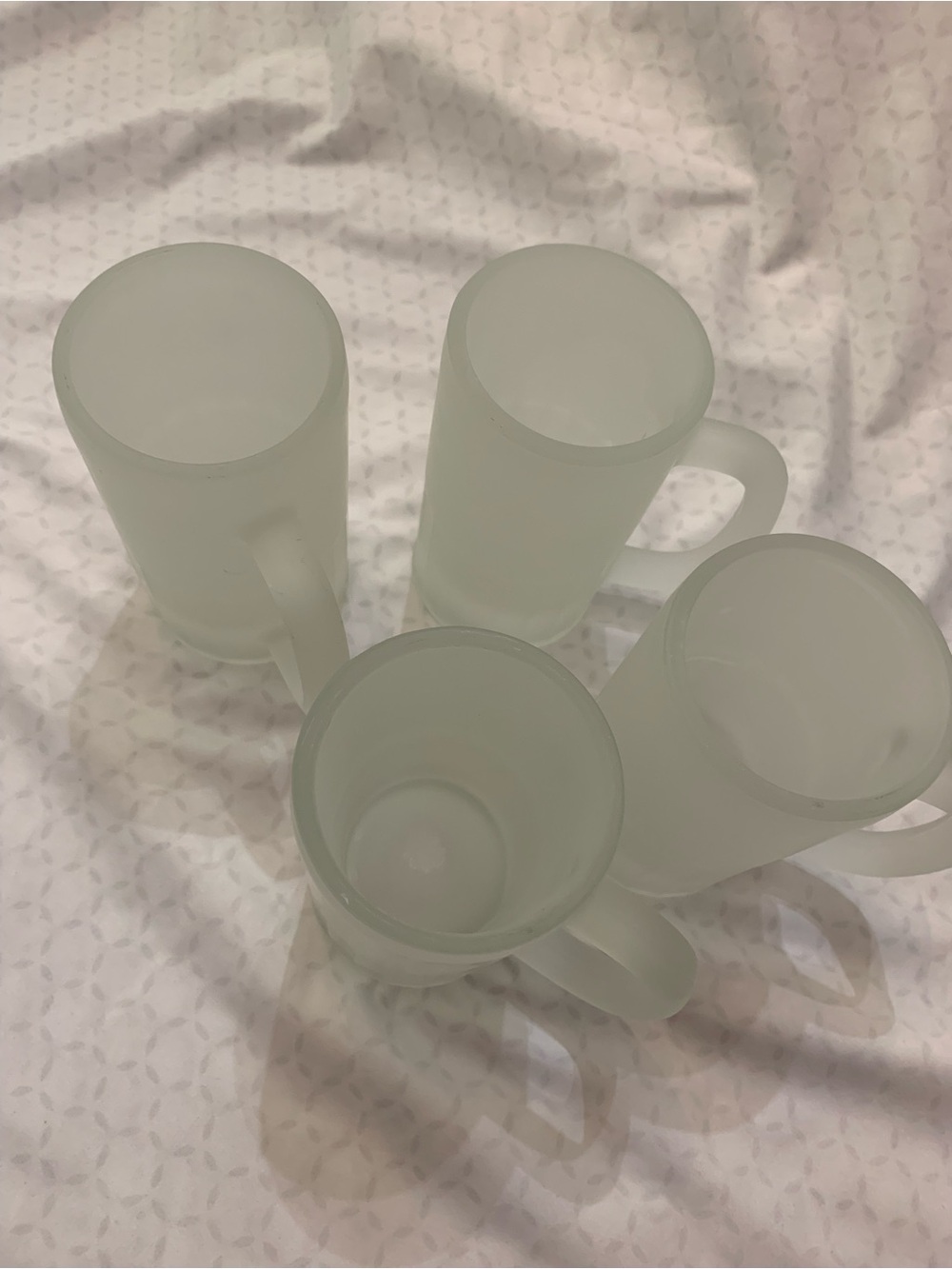 Frosted Glass Beer Mugs - Set of 4